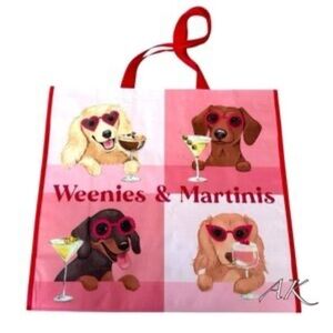 2 Dachshund reusable bag new